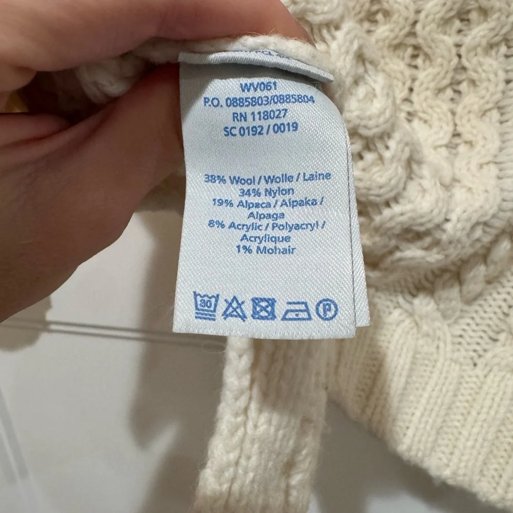 Boden Cable Knit Tunic Fisherman Sweater